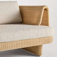 Loophole Outdoor 3 Seat Sofa in Sunbrella Stucco - Angle 6