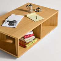 Low Space Coffee Table in White Oak - Angle 7