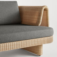 Close up image of the Loophole Outdoor Lounge Chair in Toohey Charcoal 