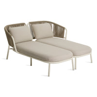 Mate Outdoor Daybed in Sunbrella Linen - Angle 3