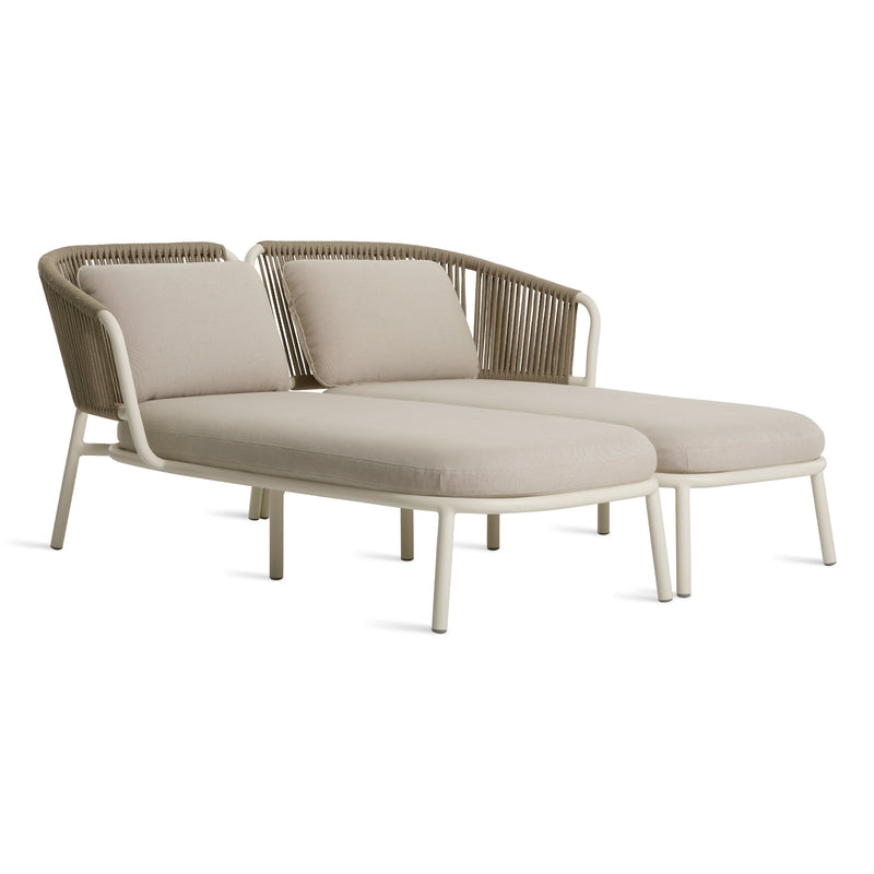 Mate Outdoor Daybed in Sunbrella Linen - Angle 2