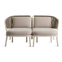Mate Outdoor Daybed in Sunbrella Linen - Angle 1