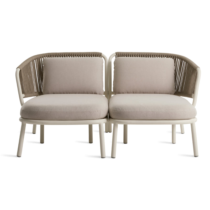Mate Outdoor Daybed in Sunbrella Linen - Angle 1