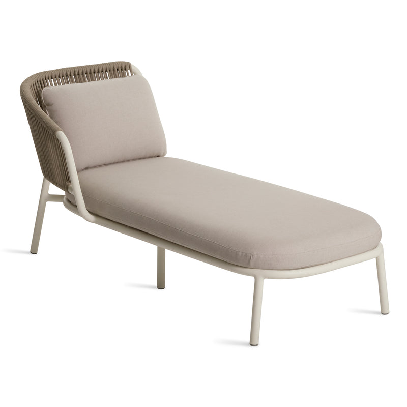 Mate Outdoor Sun Lounger in Sunbrella Linen - Angle 2