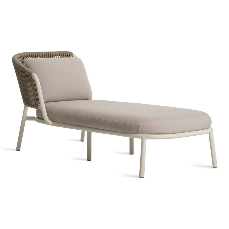 Mate Outdoor Sun Lounger in Sunbrella Linen - Angle 1