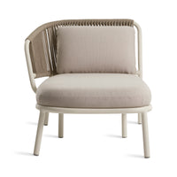 Mate Outdoor Sun Lounger in Sunbrella Linen - Angle 3