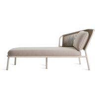 Mate Outdoor Sun Lounger in Sunbrella Linen - Angle 4