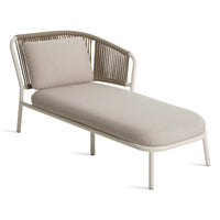 Mate Outdoor Sun Lounger in Sunbrella Linen - Angle 2