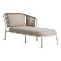 Mate Outdoor Sun Lounger in Sunbrella Linen - Angle 1