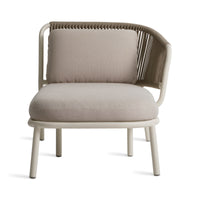 Mate Outdoor Sun Lounger in Sunbrella Linen - Angle 3