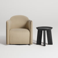Mimi Stool in Black-Stained Acacia - Angle 2