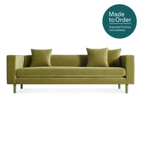 Mono 83&quot; Sofa in Loden Green Velvet - Angle 1