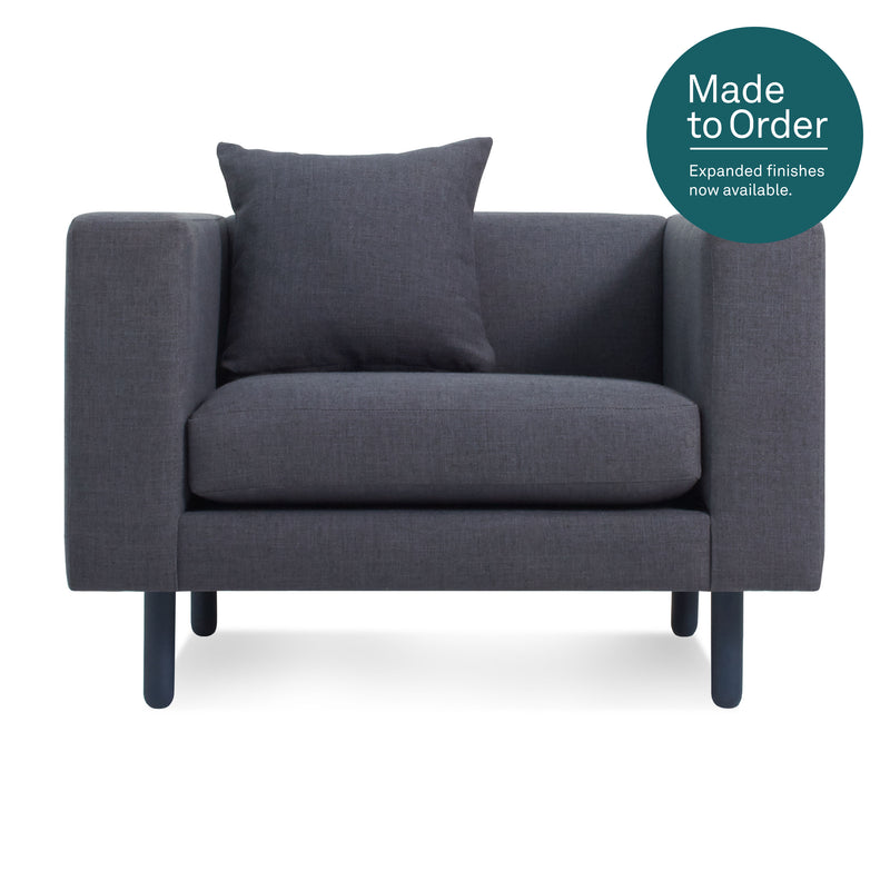 Mono Lounge Chair in Rostenkowski Blue