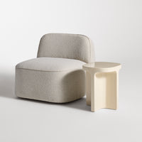 Small Talk Tall Side Table in Ivory - Angle 3