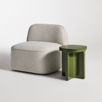 Small Talk Tall Side Table in Olive - Angle 3