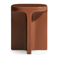 Small Talk Tall Side Table in Rust - Angle 5
