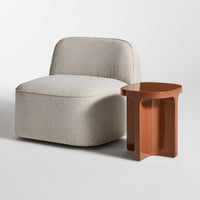 Small Talk Tall Side Table in Rust - Angle 3