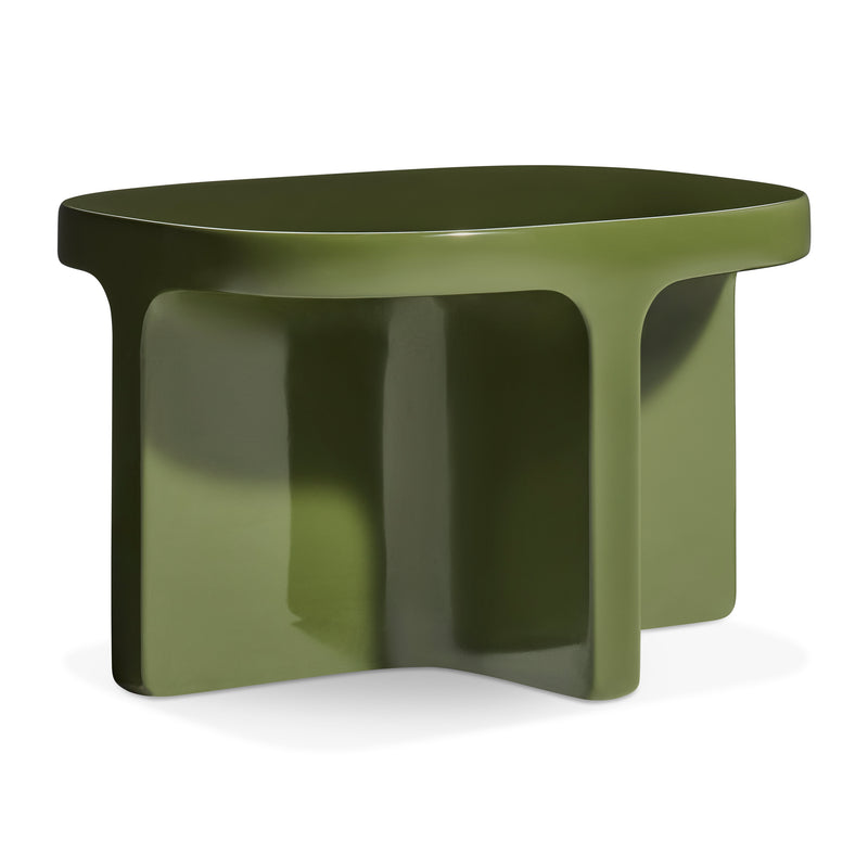 Small Talk Side Table in Olive - Angle 1