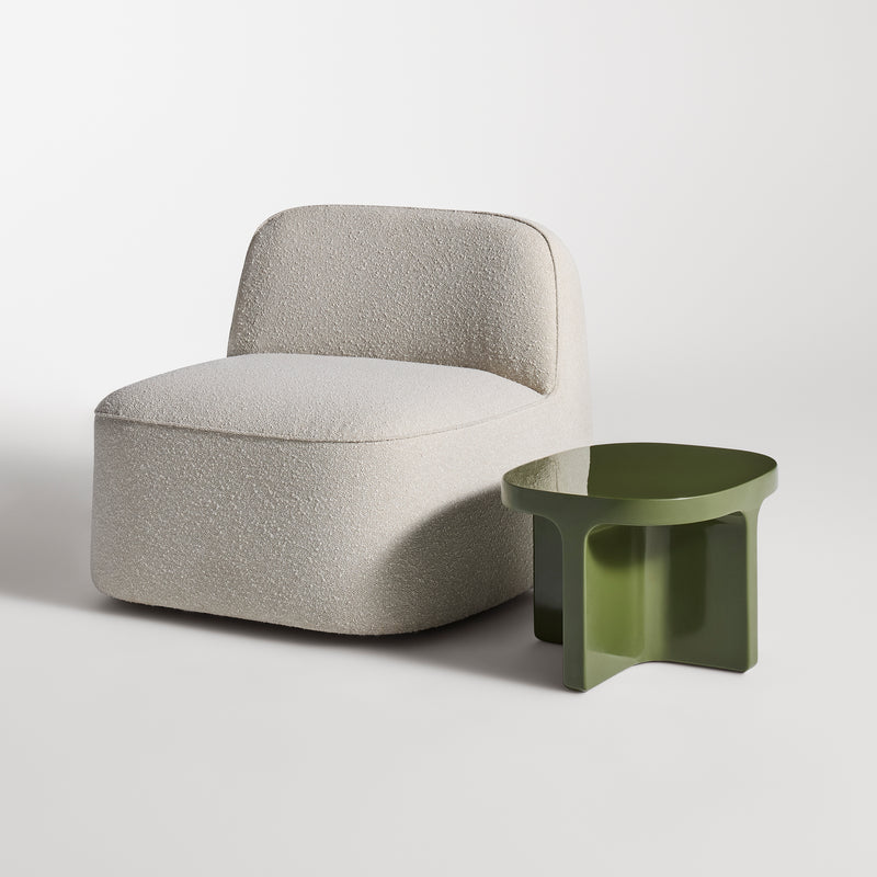 Small Talk Side Table in Olive - Angle 2