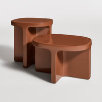 Small Talk Tall Side Table in Rust - Angle 4