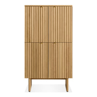 Murmur Storage Cabinet in White Oak - Angle 1
