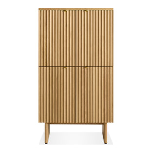 Murmur Storage Cabinet in White Oak - Angle 1