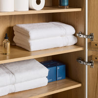 Murmur Storage Cabinet in White Oak - Angle 9