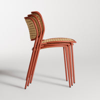 Made You Look Outdoor Chair in Tomato - Angle 6