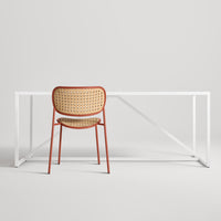 Made You Look Outdoor Chair in Tomato - Angle 8