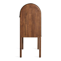 Nightcap Bar Cabinet in Walnut / Caviar Leather - Angle 6