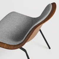 Nonesuch Upholstered Lounge Chair in Walnut / Vesper Light Grey - Angle 8