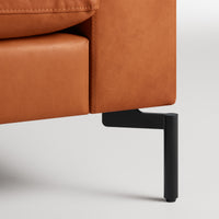 New Standard Lounge Chair in Toffee Leather - Angle 9