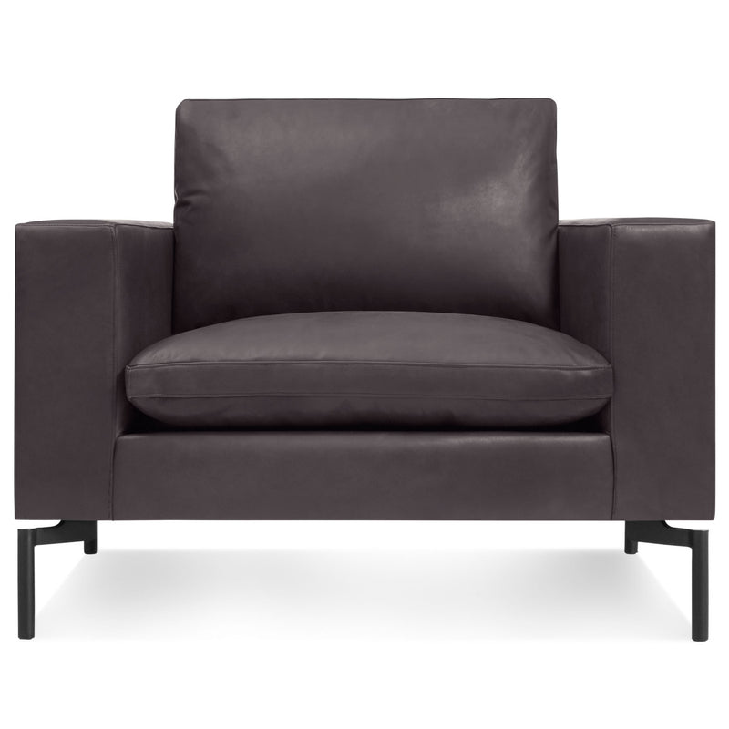 New Standard Lounge Chair in Dark Brown Leather - Angle 1