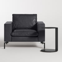 New Standard Lounge Chair in Granite Leather - Angle 4