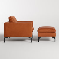 New Standard Lounge Chair in Toffee Leather - Angle 11