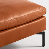 New Standard Ottoman in Toffee Leather - Angle 2
