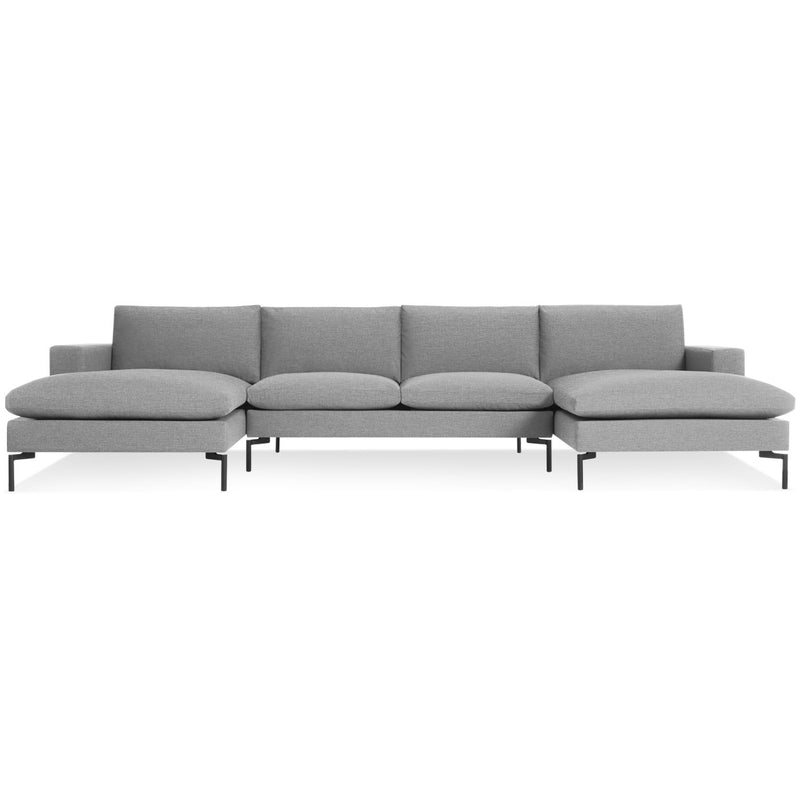 New Standard U-Shaped Sectional Sofa in Spitzer Grey - Angle 1