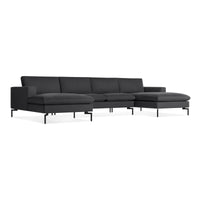 New Standard U-Shaped Sectional Sofa in Maharam Meld in Panda - Angle 2