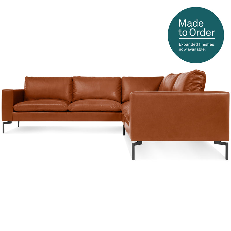 New Standard Sectional Sofa in Toffee Leather