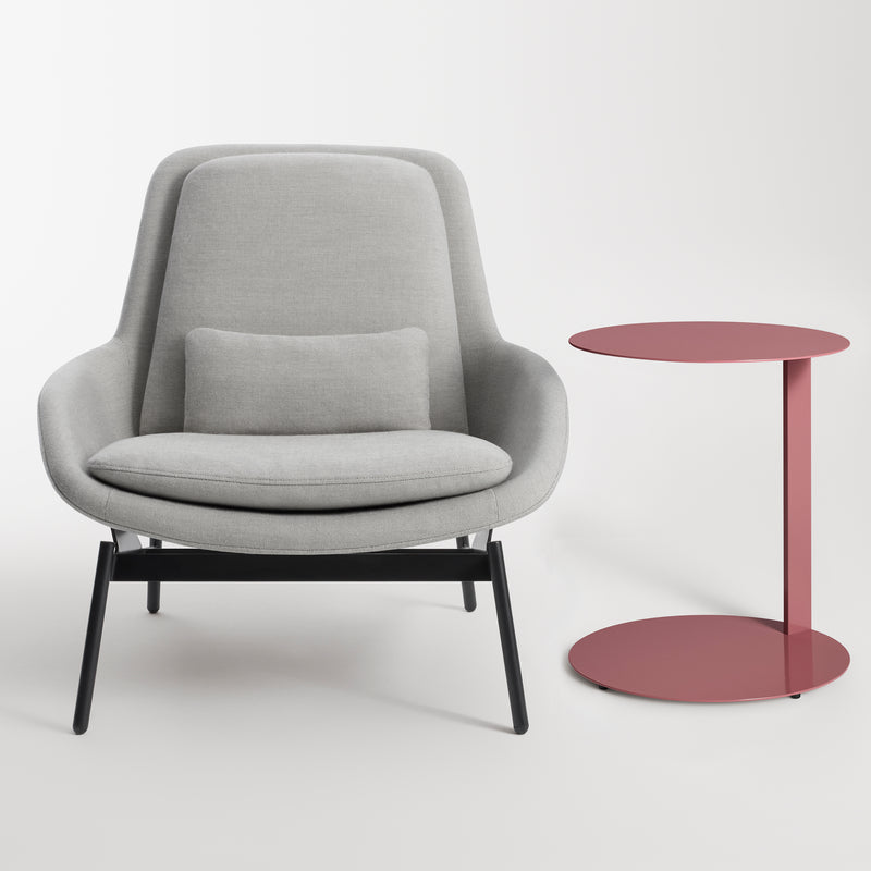 Note Large Side Table in Berry - Angle 2