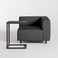 9 Yard Outdoor Corner in Sunbrella Coal - Angle 2