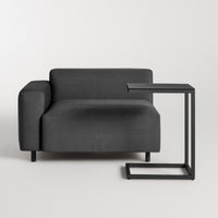 9 Yard Outdoor Modular Chair in Sunbrella Coal - Angle 3