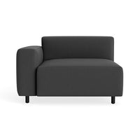 9 Yard Outdoor Modular Chair in Sunbrella Coal - Angle 1