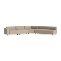 9 Yard Outdoor Angled Sectional Sofa in Sunbrella Dune - Angle 1