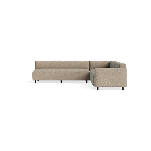 9 Yard Outdoor L Sectional Sofa in Sunbrella Dune - Angle 1