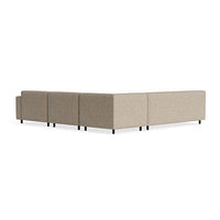 9 Yard Outdoor L Sectional Sofa in Sunbrella Dune - Angle 5