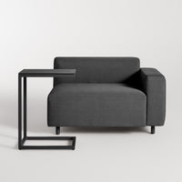 9 Yard Outdoor Modular Chair in Sunbrella Coal - Angle 3