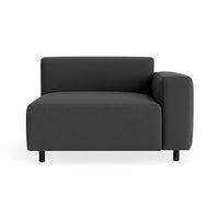 9 Yard Outdoor Modular Chair in Sunbrella Coal - Angle 1