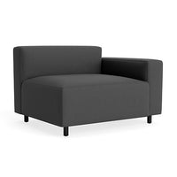 9 Yard Outdoor Modular Chair in Sunbrella Coal - Angle 4