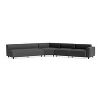 9 Yard Outdoor Angled Sectional Sofa in Sunbrella Coal - Angle 1